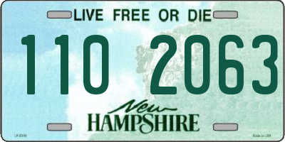 NH license plate 1102063