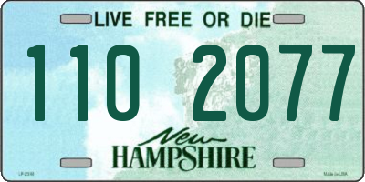 NH license plate 1102077
