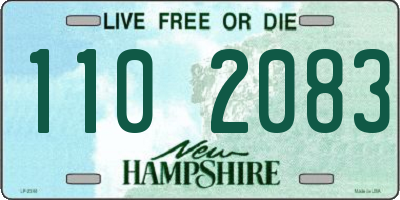 NH license plate 1102083