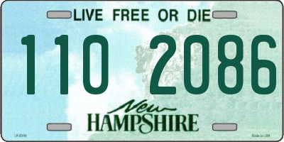 NH license plate 1102086