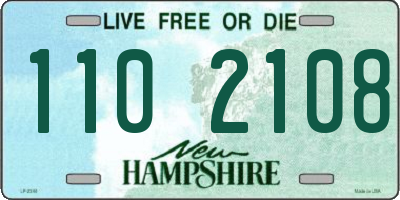 NH license plate 1102108