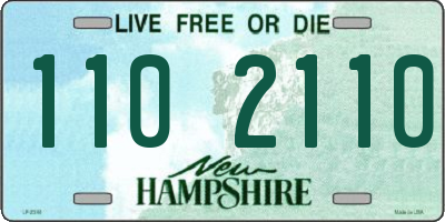 NH license plate 1102110