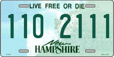 NH license plate 1102111