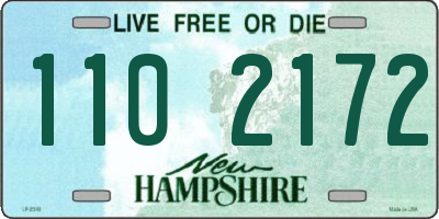 NH license plate 1102172