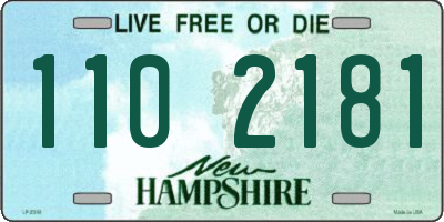 NH license plate 1102181