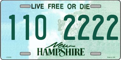 NH license plate 1102222
