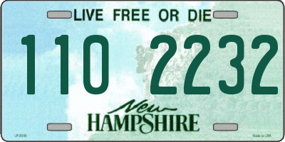 NH license plate 1102232