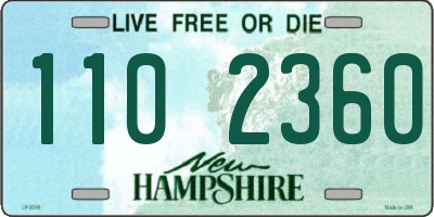 NH license plate 1102360