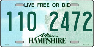 NH license plate 1102472