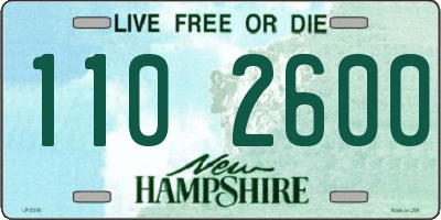 NH license plate 1102600
