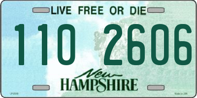 NH license plate 1102606