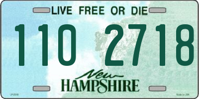 NH license plate 1102718