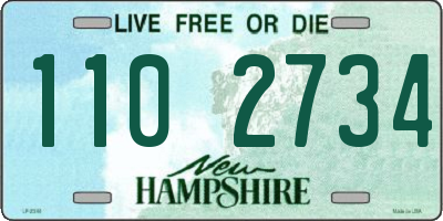NH license plate 1102734