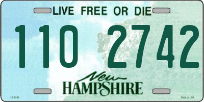 NH license plate 1102742