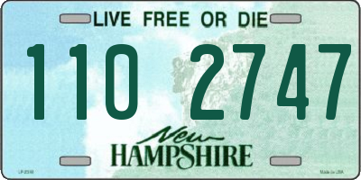NH license plate 1102747