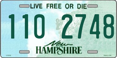NH license plate 1102748