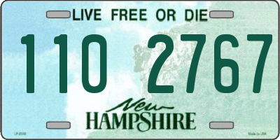 NH license plate 1102767