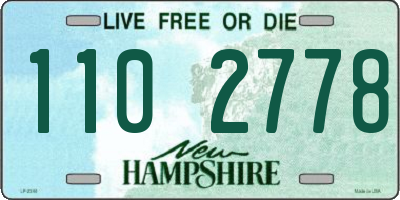 NH license plate 1102778