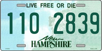 NH license plate 1102839