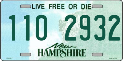 NH license plate 1102932