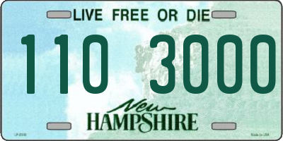 NH license plate 1103000