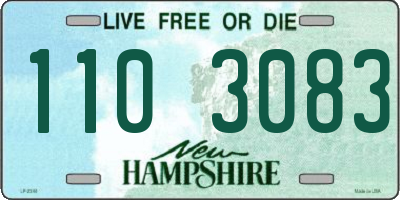 NH license plate 1103083