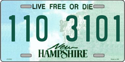 NH license plate 1103101