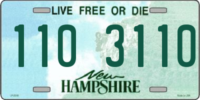 NH license plate 1103110