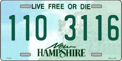NH license plate 1103116