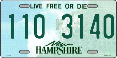 NH license plate 1103140
