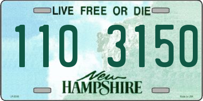 NH license plate 1103150
