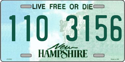 NH license plate 1103156