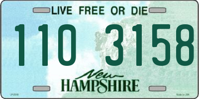 NH license plate 1103158