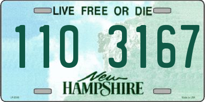 NH license plate 1103167