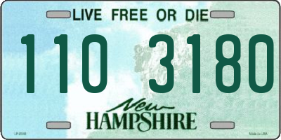 NH license plate 1103180