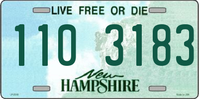 NH license plate 1103183