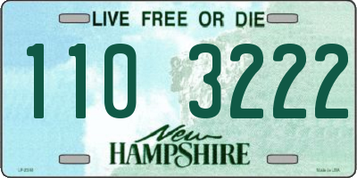 NH license plate 1103222