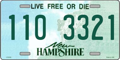 NH license plate 1103321