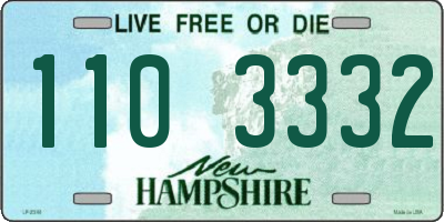 NH license plate 1103332