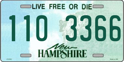 NH license plate 1103366
