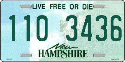 NH license plate 1103436
