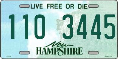 NH license plate 1103445