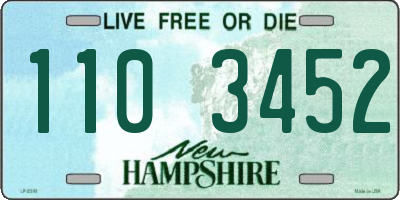 NH license plate 1103452