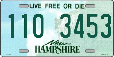 NH license plate 1103453
