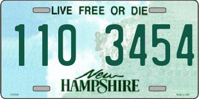 NH license plate 1103454