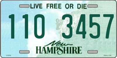 NH license plate 1103457