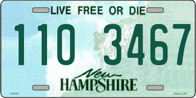 NH license plate 1103467