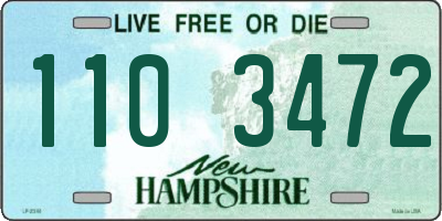 NH license plate 1103472