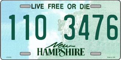 NH license plate 1103476