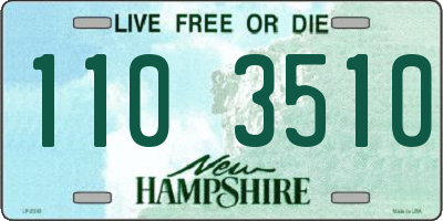NH license plate 1103510